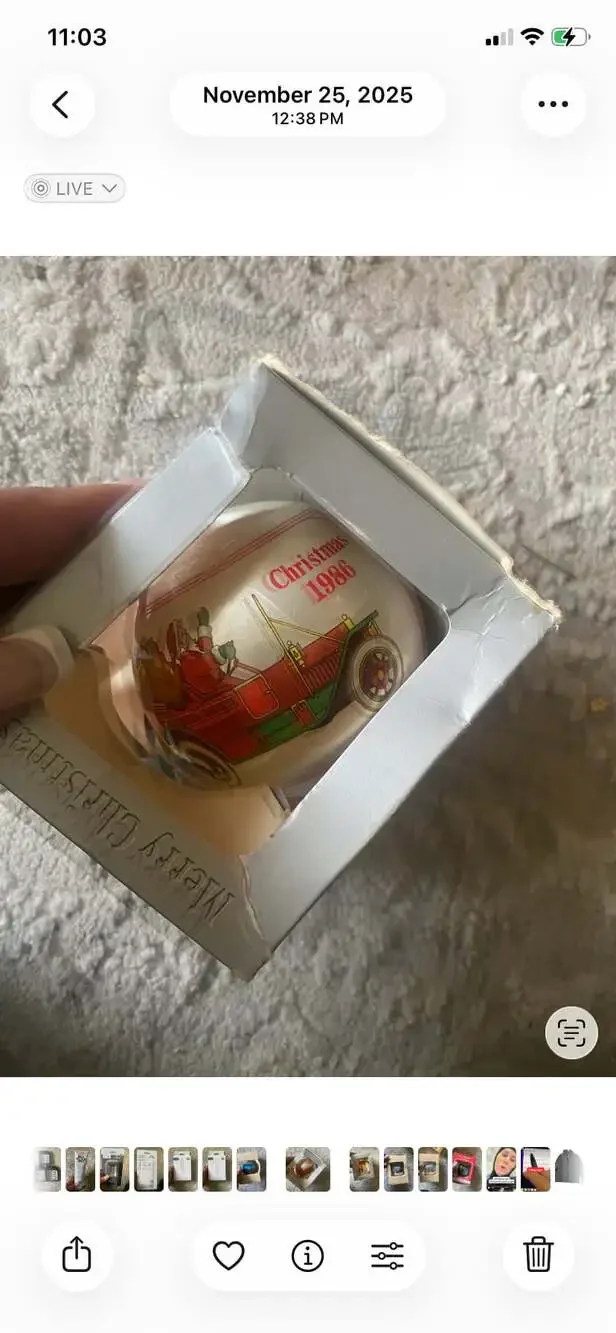 Vintage 1986 Christmas Memories Satin Ornament - Santa in Model T Car